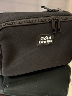 Gold Blush Black Neoprene Crossbody Bestie Bag BNWT